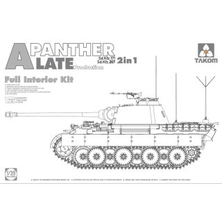 1/35 Takom German WWII Panther Ausf.A late  prod. full Interior