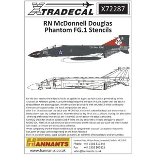 1/72 Xtradecal McDonnell-Douglas FG.1 Phantom Royal Navy stencil data Part 1