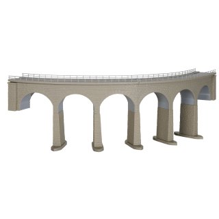 N/Z Semmering-Viadukt mit Eisbrecherfundamenten,gebogen, eingleisig