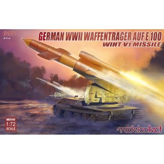 1:72 Modelcollect German WWII E-100 panzer weapon carrier with V1 Missile launcher