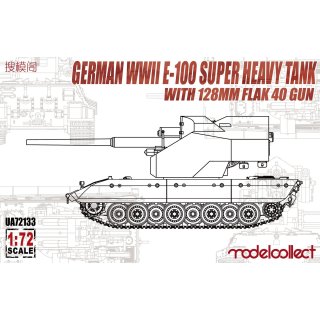 1/72 Modelcollect German WWII E-100 super heavy Tank with 128mm flak 40 zwilling gun