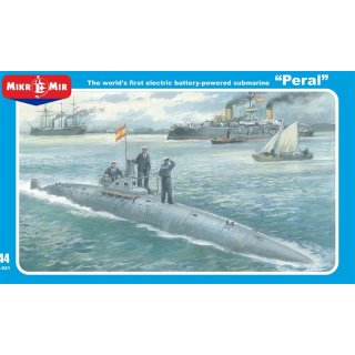 "1/144 Micro-mir ""Peral"", the worlds first electric powered submarine. Bui…"