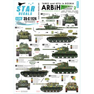 1/35 Star Decals ARBiH (Muslim). Soviet T-34/85, M18 Hellcat, T-55/Hellcat…