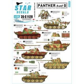 1/35 Star Decals Eastern front 1944-45. Late war Panther Pz.Kpfw.V Ausf.G.