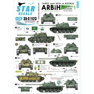 1/35 Star Decals ARBiH - Armija Republike Bosne i Hercgovine (Muslim). Sov…