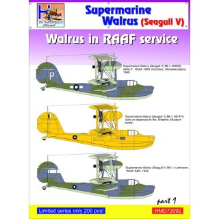 1/72 H-Model Decals Supermarine Walrus Mk.I/Seagull Mk.V in RAAF Service, Pt.…