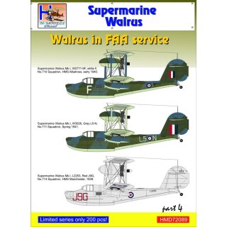 1/72 H-Model Decals Supermarine Walrus Mk.I in FAA Service, Pt.4