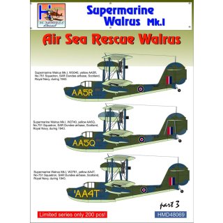 1/48 H-Model Decals Supermarine Walrus Mk.I/Mk.II - ASR, Pt.3