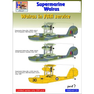 1/48 H-Model Decals Supermarine Walrus Mk.I/Mk.II in FAA Service, Pt.7