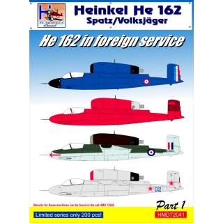 1/72 H-Model Decals Heinkel He-162A-2 in Foreign Service Pt.1