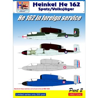 1/72 H-Model Decals Heinkel He-162A-2 in Foreign Service Pt.2