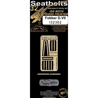 1/32 HGW Fokker D.VII - Double-sided Seatbelts (designed to be use…
