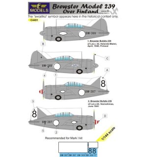1/144 LF Models Brewster Buffalo Model 239 over Finland [F2A-1 Buffalo/B-…