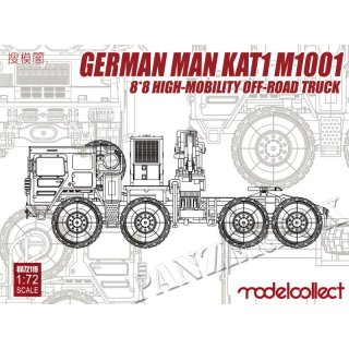 1:72 Modelcollect German KAT1M1001 8*8 HIGH-Mobility off- road truck
