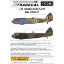 1/72 Xtradecal Bristol Blenheim Mk.I/Mk.If (11) Mk.1 K7078 38 Sqn RAF Wy…