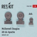 1/48 ResKit Boeing/Hughes AH-64A/AH-64D Apache wheels set...