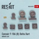 1/48 ResKit Convair F-106B Delta Dart wheels set...