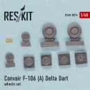 1/48 ResKit Convair F-106? Delta Dart wheels set...