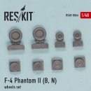 1/48 ResKit McDonnell F-4B/F-4N/F-4B/N Phantom II wheels...