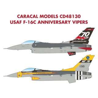 1/48 Caracal Models USAF Lockheed-Martin F-16C Anniversary Vipers Our latest …