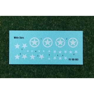 1/100 Foxbot Decals White Stars for Battlefront, Plastic Soldier Company, Zve…