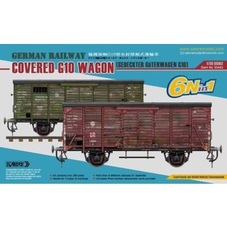 1/35 SBS Model German Railway Covered G10 Wagon 6in1