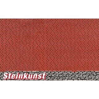 G Mauerplatte Klinker aus Steinkunst,gealtert, L 54,5 x B 34 cm