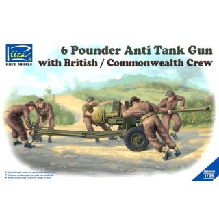 1/35 Riich Models 6 Pounder Infantry Anti-tank Gun with British Commonwealt…