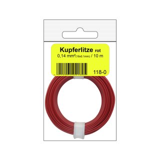 Single flex wire 0.14 / 10m red / bag