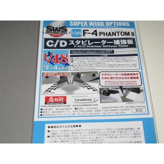 1/48 Zoukei Mura F-4 Phantom  Stabilizer Stiffener plates