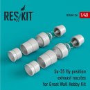 1/48 ResKit Sukhoi Su-35 fly position exhaust nozzles for...