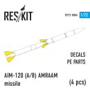 1:72 ResKit AIM-120 (A/B) AMRAAM missile (4 pcs)...