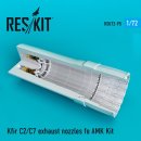 1:72 ResKit IAI C-2/C-7 Kfir exhaust nozzles ( for  Avant...