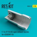 1/32 ResKit F-16 (F110-GE) open exhaust nozzles for Academy