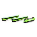 Flixtrain Set 5 3-tlg. BR 193 + 2x Bmmz, neues Design, Sound