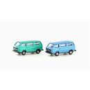 VW T3 2er Set Bus grün+blau (Metallic Serie)
