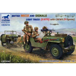 1/35 Bronco Models British Recce and Signals Light Truck (2Kits) with 5 figures