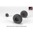 1/35 Armory Hughes AH-64A Apache wheels with weighted...