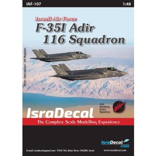 1/48 IsraDecal Studio F-35I Adir   116sq
