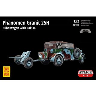 1/72 Attack Phanomen Granit 25H Kubelwagen with PaK 36 including p/e exterior parts