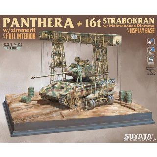 1/48 Suyata Panther A w/zimmerith & interior + 16t Strabokran