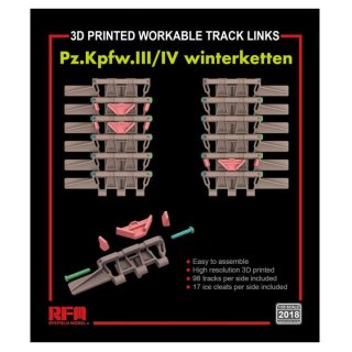 1/35 Workable track links for Pz.III/IV winterketten (3D Printed)