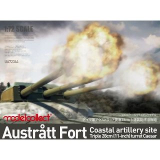 1/72 Modelcollect Austratt fort coastal artillery site triple 28cm turret Caesar
