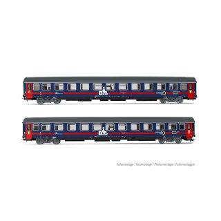 "FS, 2-tlg. Set 2. Klasse Reisezugwagen UIC-Z1 „Progetto 901"", in „Intercity Notte Basic""-Lackierung, Ep. VI"