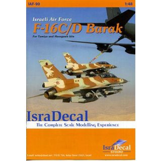1/48 F-16 C/D Barak Decals for Tamiya and Hasegawa