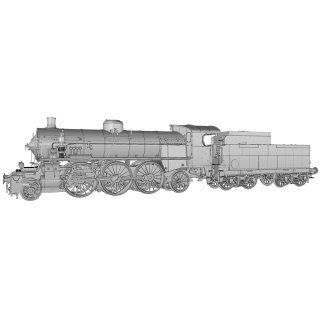 FS, Schleppdampflokomotive mit Schlepptender Gr. 685, 2. Serie, mit kurzem Kessel, Museumslokomotive, Ep. V-VI