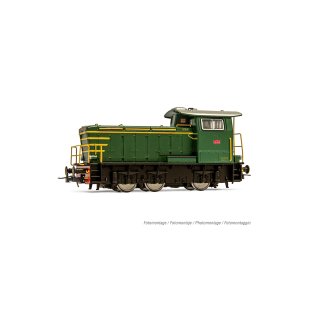 FS, Diesel-Rangierlokomotive Rh. 245, ohne seitliche Griffstangen, in grüner Lackierung mit gelbem Streifen, Ep. IV, mit DCC-Sounddecoder