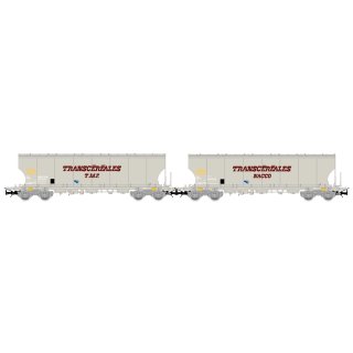 SNCF, 2-tlg. 4-achs. Schwenkdachwagen für den Getreidetransport nach Spanien, „Transcéréales Nacco” und „TMF”, Ep. IV