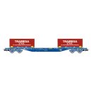 "RENFE, 4-achs. Containerwagen MMC3 in blauer...