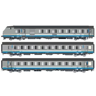 3er Set Personenwagen VU+VTU SNCF, Ep.V, TER RA, AC
